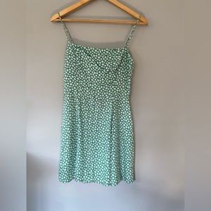 Reformation green floral dress
